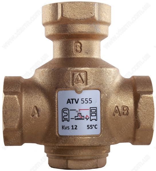 Клапан Afriso ATV333 45&deg;C, DN25, Rp 1", Kvs 9 триходовий термічний (Афризо 1633300) 1633310 фото