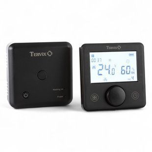 Безпровідний кімнатний термостат WiFi Tervix Pro Line для газового / електричного котла, чорний 118230 118230 фото