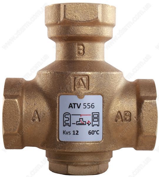 Клапан Afriso ATV553 45&deg;C DN 32 Rp 1 1/4" Kvs 12 триходовий термічний антиконденсационный Афризо 1655300 1655310 фото