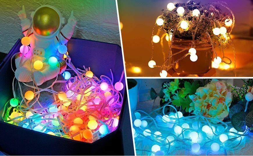 Розумна світлодіодна гірлянда Tuya WiFi 10 м. 66 ліхтариків, Fairy Lights новорічна смарт LED RGB для ялинки 632010 фото