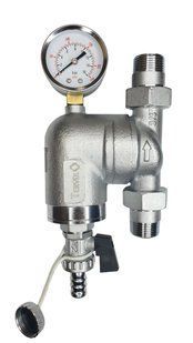 Фільтр поворотний самопромивний з манометром 1/2", латунь, Tervix Pro Line WD, з поворотним з&rsquo;єднанням 366012 366012 фото