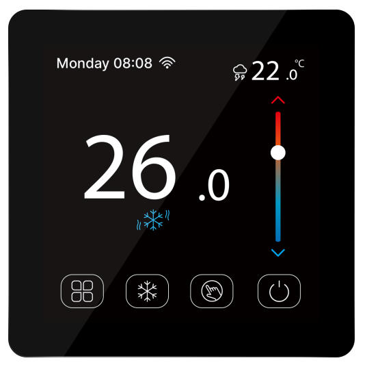 Кімнатний сенсорний термостат з WiFi управлінням Tervix Pro Line WiFi TouchScreen Thermostat (котел), чорний 114350 114350 фото