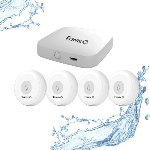 Система сповіщення про затоплення Tervix ZigBee (4 датчики), антипотоп, захист від затоплення, протікання води, потопу 18857 фото